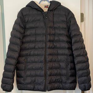 32 DEGREES Hooded Sherpa-Lined Jacket Men Size Large SO SOFT!!
